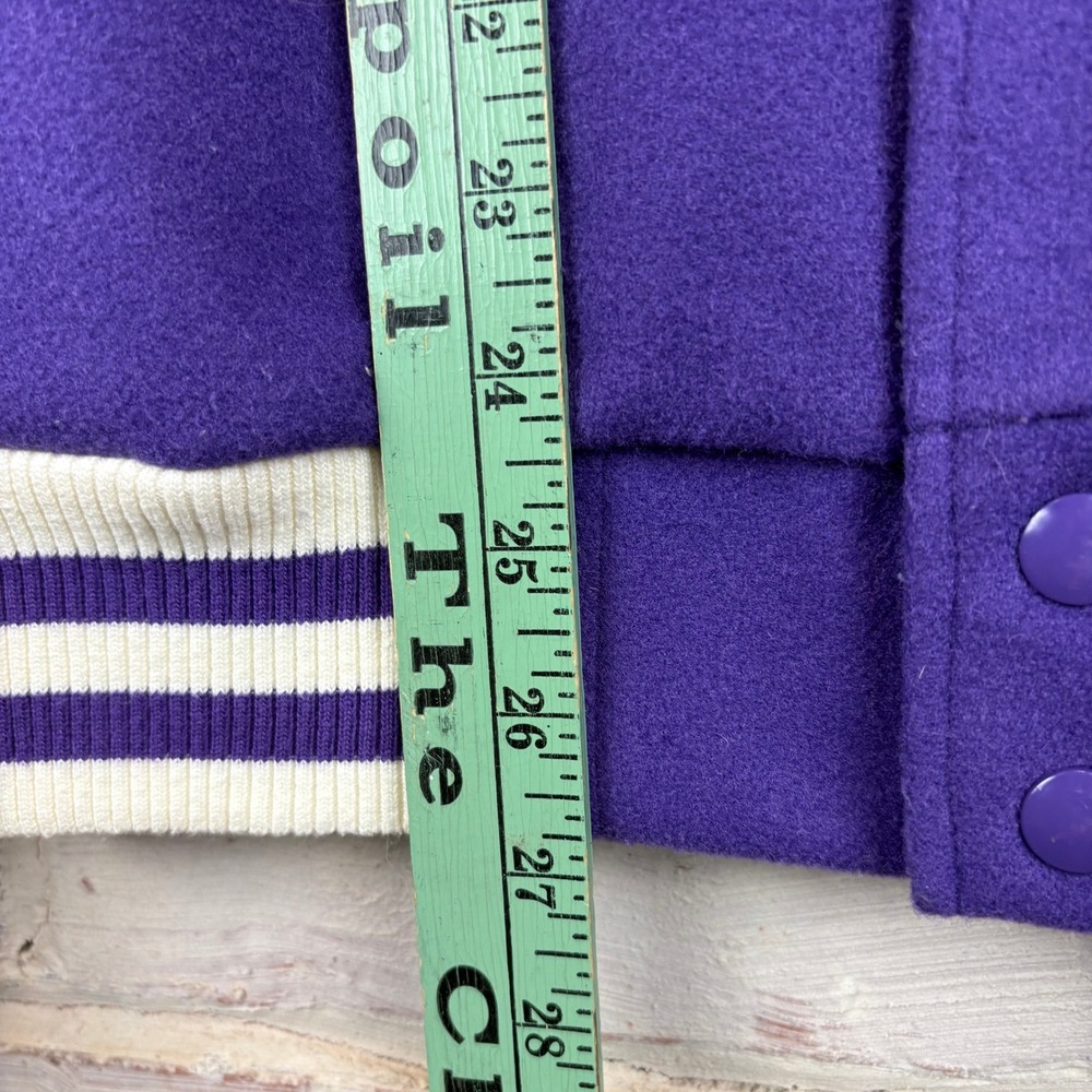 Civilized Self Love Varsity Jacket Small Purple Embroidered Letterman Bomber -S - Picture 13 of 16
